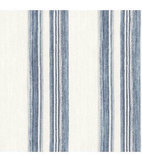 4142-72600 - Loom Spun Indigo Wallpaper-Chesapeake