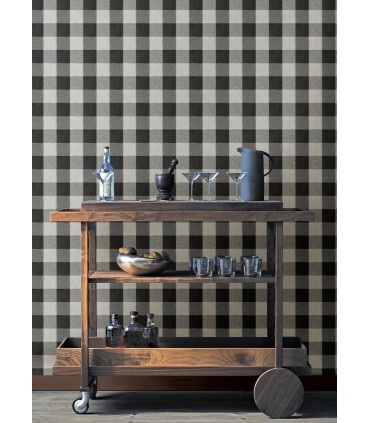 4142-72622 - Lumberjack Black Wallpaper-Chesapeake