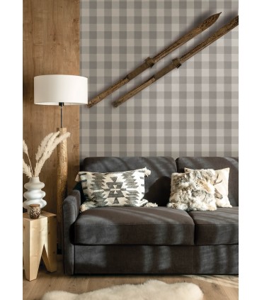 4142-72623 - Lumberjack Grey Wallpaper-Chesapeake