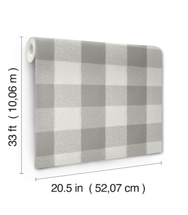 4142-72623 - Lumberjack Grey Wallpaper-Chesapeake