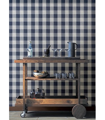 4142-72620 - Lumberjack Navy Wallpaper-Chesapeake
