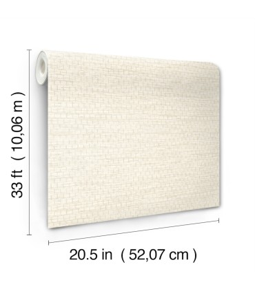 4142-72650 - Plaited Grass Cream Wallpaper-Chesapeake