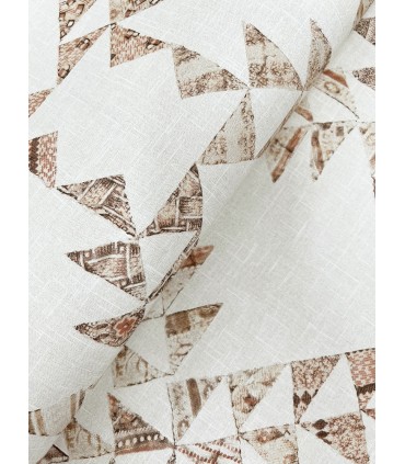 4142-72629 - Scrap Quilt Brown Wallpaper-Chesapeake