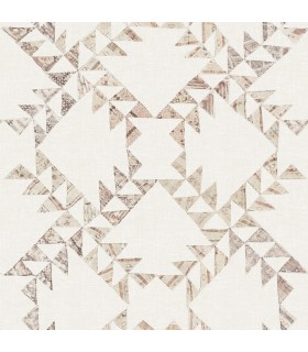 4142-72629 - Scrap Quilt Brown Wallpaper-Chesapeake