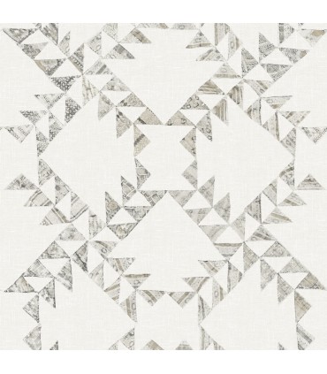 4142-72630 - Scrap Quilt Grey Wallpaper-Chesapeake