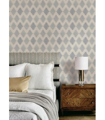4142-72663 - Stitched Heirloom Indigo Wallpaper-Chesapeake