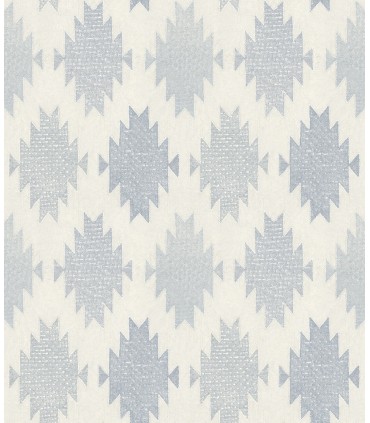 4142-72663 - Stitched Heirloom Indigo Wallpaper-Chesapeake