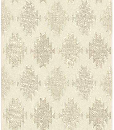 4142-72662 - Stitched Heirloom Khaki Wallpaper-Chesapeake