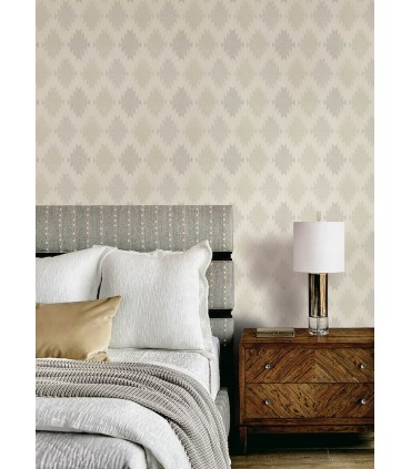 4142-72665 - Stitched Heirloom Moss Wallpaper-Chesapeake