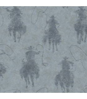 4142-72637 - Stockman Silhouette Blue Wallpaper-Chesapeake