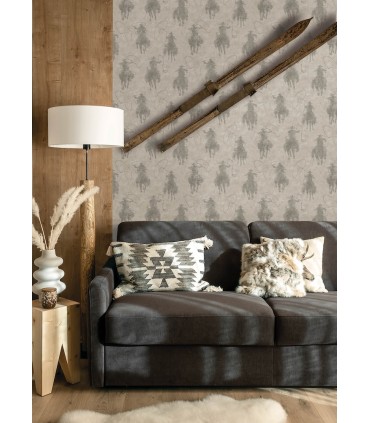 4142-72639 - Stockman Silhouette Grey Wallpaper-Chesapeake