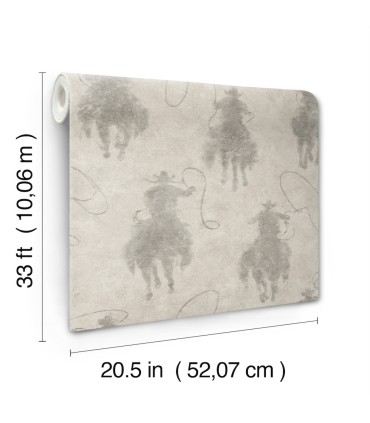 4142-72639 - Stockman Silhouette Grey Wallpaper-Chesapeake