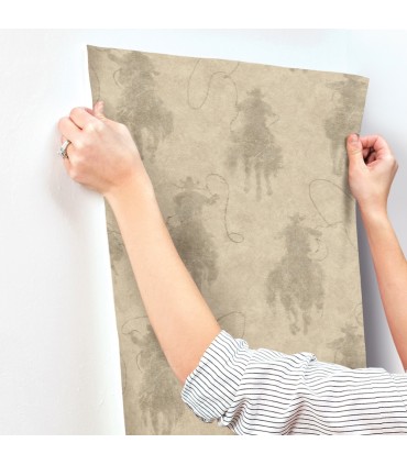 4142-72640 - Stockman Silhouette Khaki Wallpaper-Chesapeake