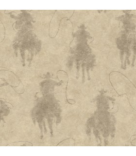 4142-72640 - Stockman Silhouette Khaki Wallpaper-Chesapeake