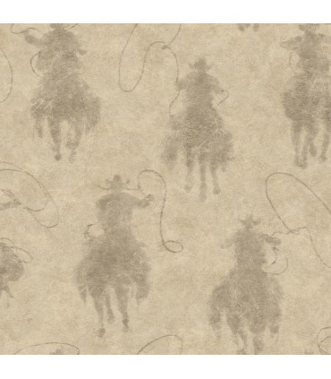4142-72640 - Stockman Silhouette Khaki Wallpaper-Chesapeake