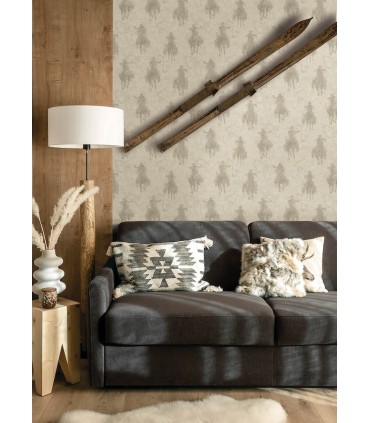 4142-72638 - Stockman Silhouette Light Grey Wallpaper-Chesapeake