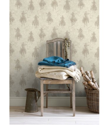 4142-72638 - Stockman Silhouette Light Grey Wallpaper-Chesapeake
