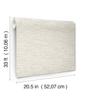 4142-72647 - Wool Texture Light Grey Wallpaper-Chesapeake
