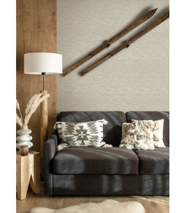 4142-72648 - Wool Texture Pewter Wallpaper-Chesapeake