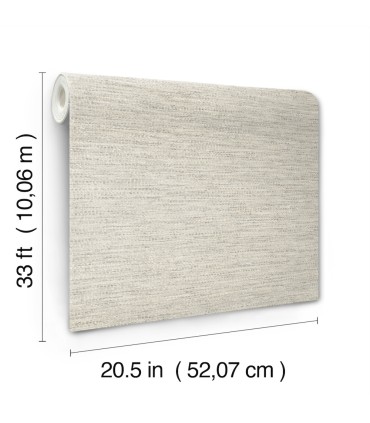 4142-72648 - Wool Texture Pewter Wallpaper-Chesapeake