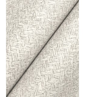 4142-72642 - Woven Basket Light Grey Wallpaper-Chesapeake