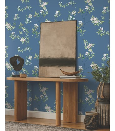 ZA8072 - April Blossom Cobalt Wallpaper-Tea Garden 2