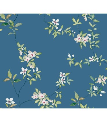 ZA8072 - April Blossom Cobalt Wallpaper-Tea Garden 2