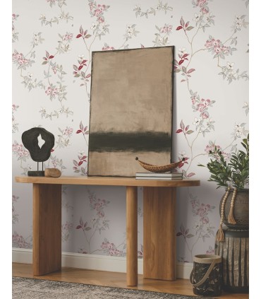 ZA8076 - April Blossom Cream Wallpaper-Tea Garden 2