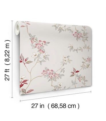 ZA8076 - April Blossom Cream Wallpaper-Tea Garden 2