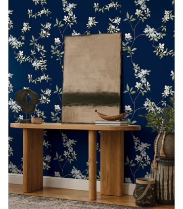 ZA8071 - April Blossom Navy Wallpaper-Tea Garden 2
