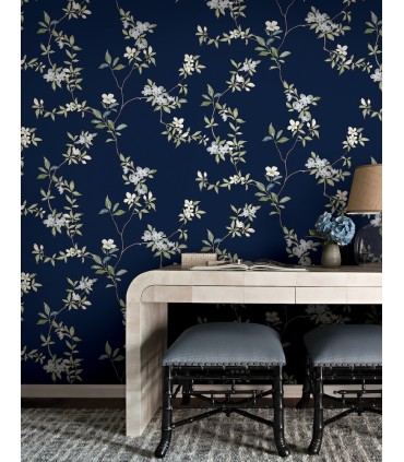 ZA8071 - April Blossom Navy Wallpaper-Tea Garden 2