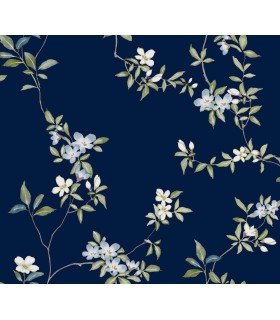 ZA8071 - April Blossom Navy Wallpaper-Tea Garden 2