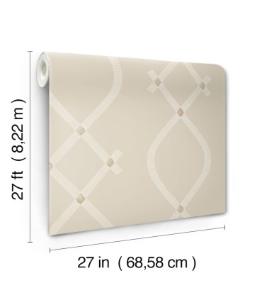 ZA8034 - Ellena Beige Wallpaper-Tea Garden 2