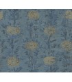 AF6520 - French Marigold Denim & Gold Wallpaper-Tea Garden 2