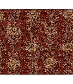 ZA8019 - French Marigold Red & Gold Wallpaper-Tea Garden 2
