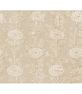 ZA8018 - French Marigold Taupe & Gold Wallpaper-Tea Garden 2