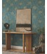 AF6519 - French Marigold Teal Green & Gold Wallpaper-Tea Garden 2