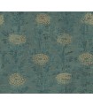 AF6519 - French Marigold Teal Green & Gold Wallpaper-Tea Garden 2