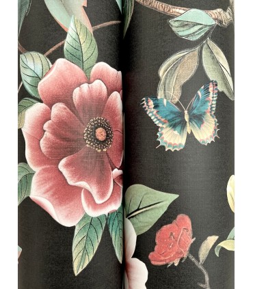 ZA8038 - Kimora's Garden Black Wallpaper-Tea Garden 2
