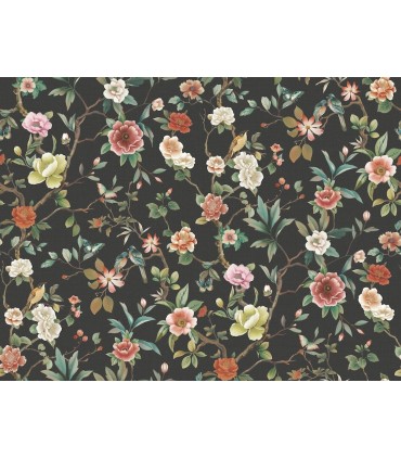 ZA8038 - Kimora's Garden Black Wallpaper-Tea Garden 2