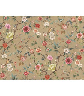 ZA8037 - Kimora's Garden Linen Wallpaper-Tea Garden 2