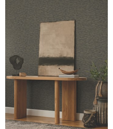 ZA8041 - Lotus Weave Charcoal Wallpaper-Tea Garden 2