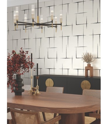 ZA8051 - Malia Black & White Wallpaper-Tea Garden 2