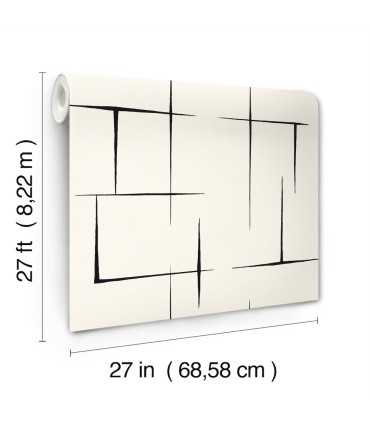 ZA8051 - Malia Black & White Wallpaper-Tea Garden 2