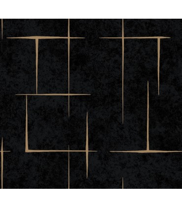 ZA8054 - Malia Gold & Black Wallpaper-Tea Garden 2