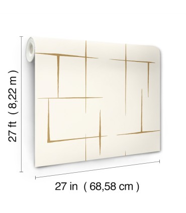 ZA8053 - Malia Gold & White Wallpaper-Tea Garden 2