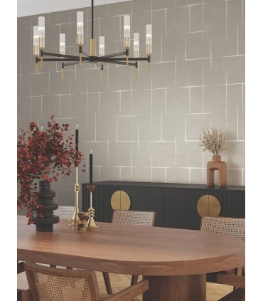 ZA8052 - Malia White & Taupe Wallpaper-Tea Garden 2