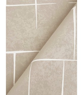 ZA8052 - Malia White & Taupe Wallpaper-Tea Garden 2