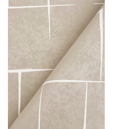 ZA8052 - Malia White & Taupe Wallpaper-Tea Garden 2