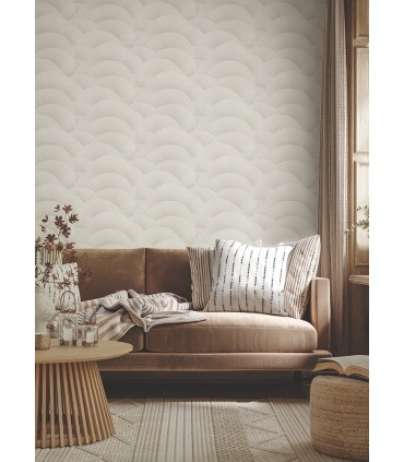 ZA8024 - Morning Shell Taupe & Gold Wallpaper-Tea Garden 2